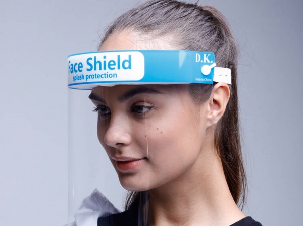 Face shields for work or travel